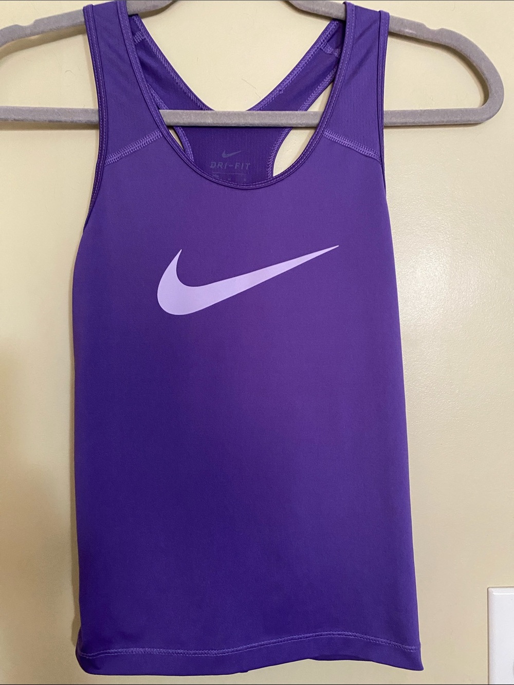Nike Purple Dri-FIT Athletic Tank with Light Purple Swoosh